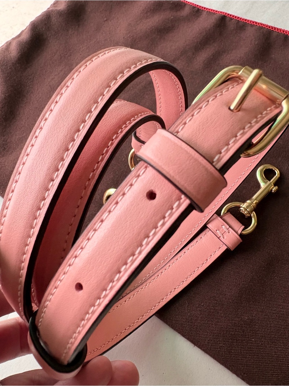 NEW 🎀 Coach Blush Pink Leather Adjustable Crossbody Replacement Strap